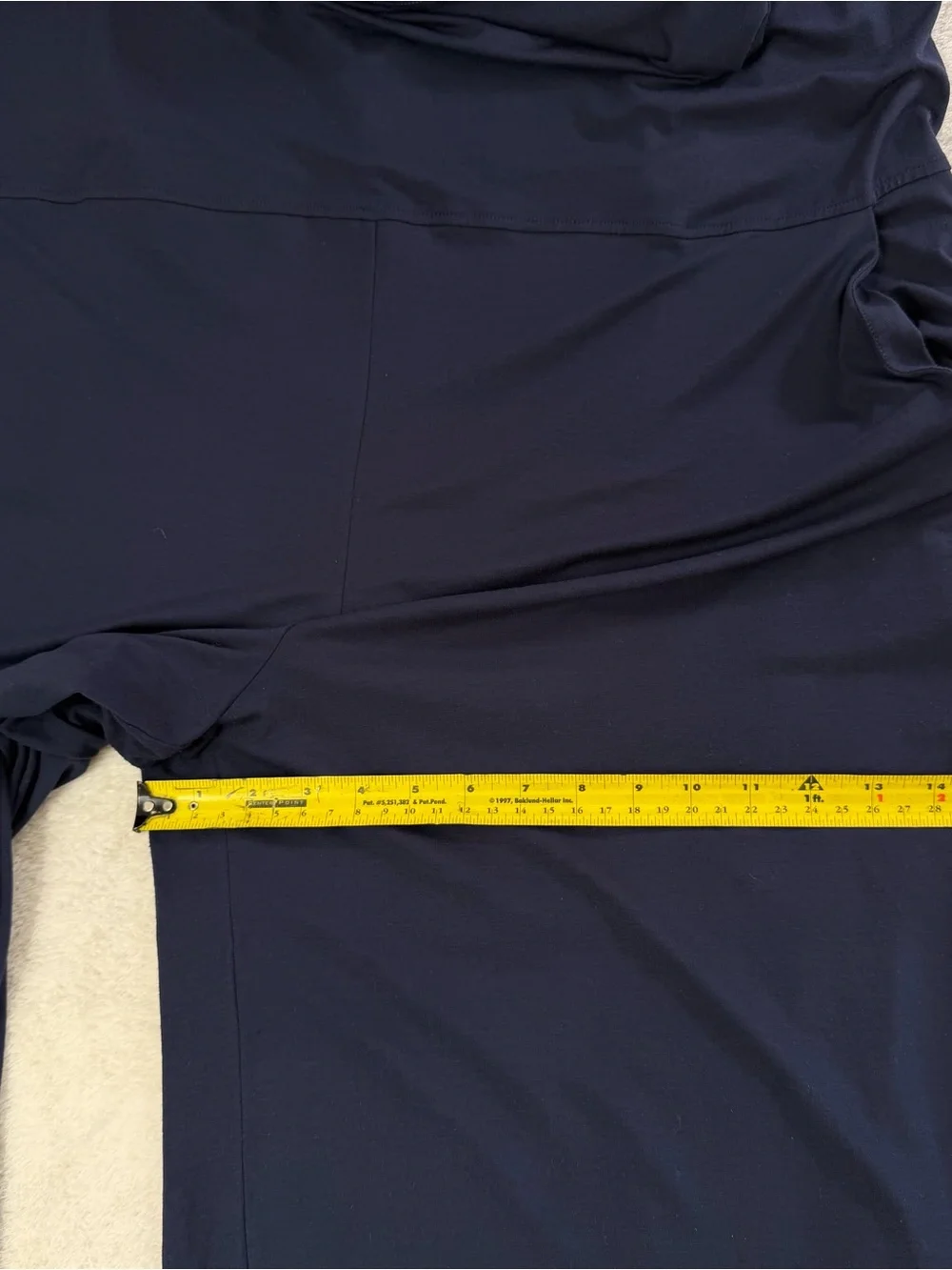 Eileen Fisher Navy Viscose Jersey Wide Leg Jumpsuit XL Made in USA